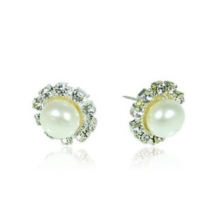 10.5 11mm AA White Freshwater Pearl Earring