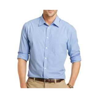 Van Heusen Office Essential Button Front Shirt, Blue/White, Mens