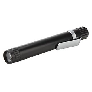 Mini Pen Shaped 1 Mode Aluminium Alloy LED Flashlight (1xAAA, Black)