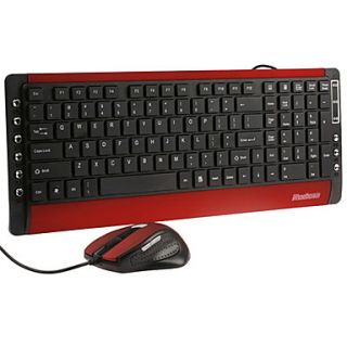 Waterproof Comfort QWERTY PS/2 Keyboard with 2400dpi USB Optical Mouse