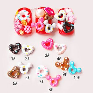 10pcs 3D Resinic Nail Decorations