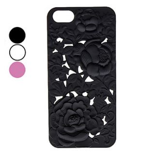 Carve Flower Patterns Hard Case for iPhone 5/5S (Assorted Colors)