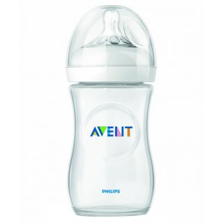 Philips Avent Natural 9 ounce Feeding Bottle (ClearCompatible with all Natural Philips Avent bottles and partsOunces 9Materials BPA free polypropylene, siliconeDimensions 7.2 inches high x 2.9 inches wide x 2.8 inches deep )