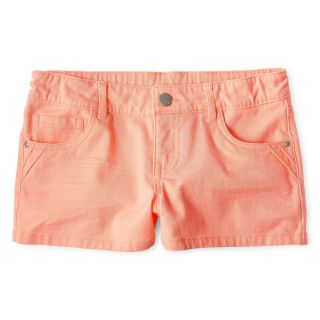 Total Girl Twill Shorts   Girls 6 16 and Plus, Playful Peach, Girls