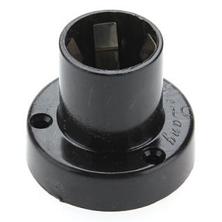 E27 LED Light Bulb Socket Base Holder (Black)