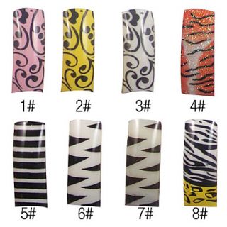 70 Pcs Full Cover Acrylic Nails Tips 8 Colors Available