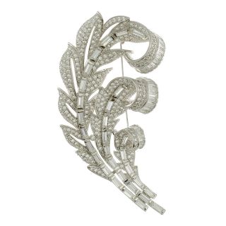 CZ by Kenneth Jay Lane Prince Of Wales Feather Pin, Womens