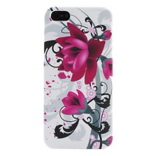 Purple Flower Pattern Soft Case for iPhone 5/5S