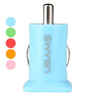 Dual USB Car Charger for iPhone,iPad and Others (Assorted Colors, Output 3.1A)