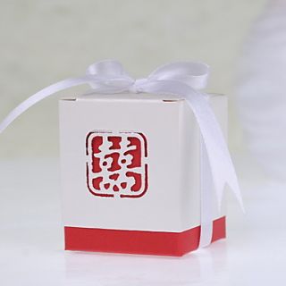 Simple Asian Theme Favor Box With Ribbon (Set of 12)
