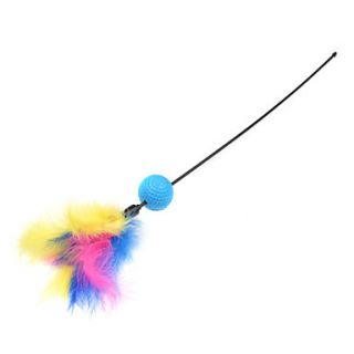 Feather Ball Style Teaser Wand for Cats (Random Color)