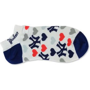 New York Yankees For Bare Feet Lady Heart Logo Repeat Sock