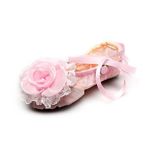 Handmade Canvas Dance Shoes Split sole Ballet Slipper With Ribbon For Kids