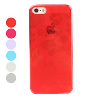 Dog Paw Pattern Soft TPU Case for iPhone 5/5S (Assorted Colors)