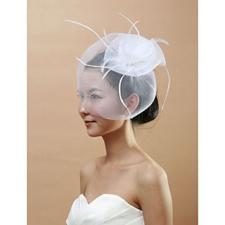 Fabulous Bridal Net With Feather Womens Birdcage Veils