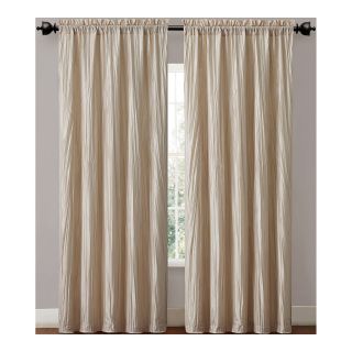 Victoria Classics Sandy Interlined Rod Pocket 84 Curtain Panel, Ivory
