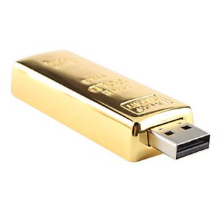2GB Gold Bar USB 2.0 Flash Drive