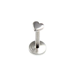 Silver Plated Stainless Steel Heart Navel/Ear Piercing