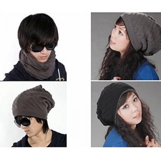 Unisex Solid Color Woven Knitted Hat
