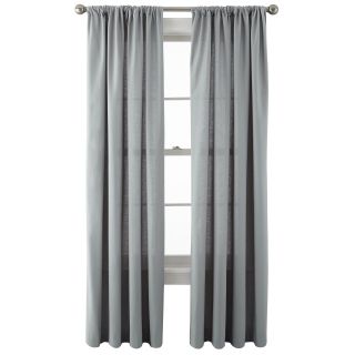 JCP Home Collection  Home Holden Rod Pocket Cotton Curtain Panel, Nickel