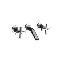 Kohler K t14419 3 cp Polished Chrome Purist Laminar Wall mount Lavatory Faucet Trim With Cross Handles, Valve Not Included