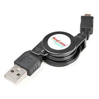 Micro USB Retractable Data and Charging Cable for Samsung Galaxy S3 I9300 and Other Cellphones