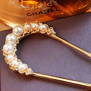 Womens Pearl Diamond Hair Stick(9.95.3CM)