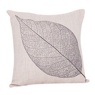 Country Leaf Cotton/Linen Decorative Pillow Cover