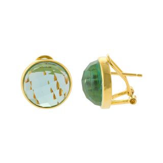 ATHRA Aqua Resin Round Earrings, Womens