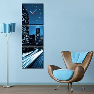 Modern Style Scenic Canvas Wall Clock 3pcs K163