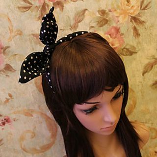 Womens Polka Dots Rabbit Ear Headband