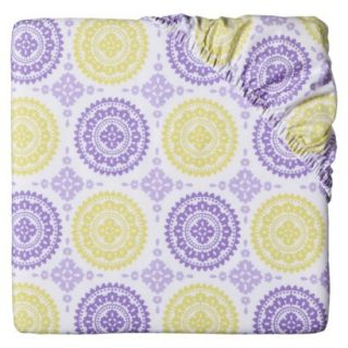 Purple Medallion Fitted Crib Sheet by Circo