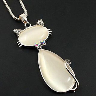 Womens Cat Opal Necklace