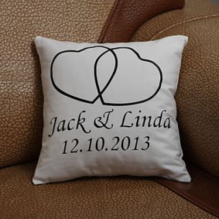 Personalized Heart Design Pillow Case (Pillow not included)