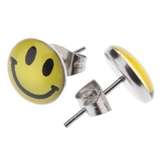 Happy Face Stainless Steel Earrings