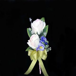 Elegant Satin/Cotton With Free form Wedding Wrist Corsage