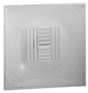 Hart Cooley CBPS 14W HVAC Diffuser, 14 CBPS Steel TBar Curved Blade Perforated Supply Diffuser White (050805)