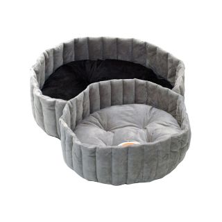 Kitty Kup Cat Bed, Black/Gray