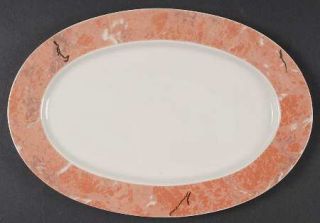 Villeroy & Boch Siena 11 Oval Serving Platter, Fine China Dinnerware   Salmon/O