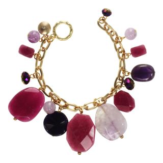ROX by Alexa Pink & Purple Mixed Gemstone Bracelet, Womens