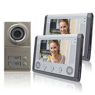 Night Vision 7 Video Door Phone For Neighbours 2 Families Apartments Cheap Set