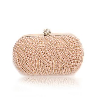 Charming Satin with Pearls Evening Handbag/Clutches(More Colors)