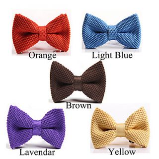 Mens Fashion Candy Color Knit Bow tie