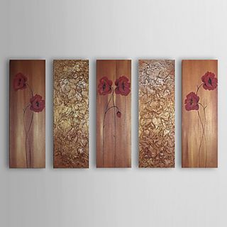 Hand Painted Oil Painting Abstract Set of 5 1303 AB0395