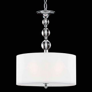 60W Contemporary Pendant Light with 3 Lights and Acrylic Fabric Shade