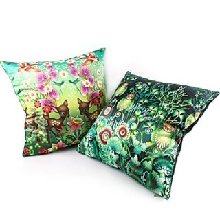 Set of 2 Fairy Tale Polyester Decorative Pillow Cover