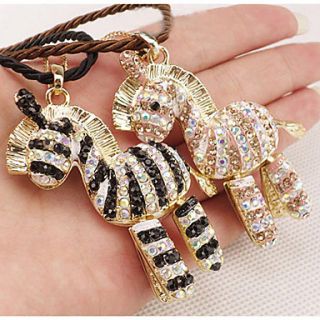 Womens Colorful Zebra Necklace