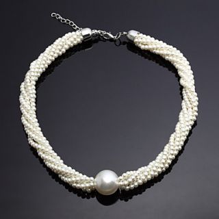 Fantastic Ivory Alloy And Imitation Pearl Jewelry Set Including Necklace