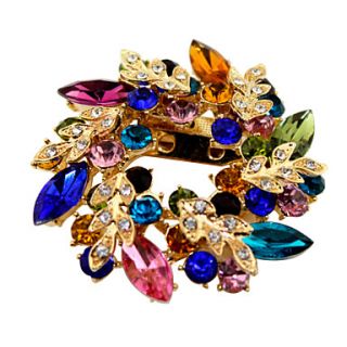 Colorful Alloy With Crystal Womens Brooch