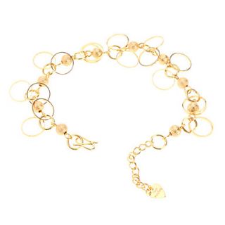 Dull Polish Bead Ring Gold plated Bracelace
